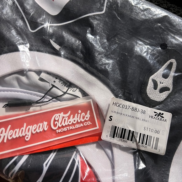 NWT Headgear Classics Nostalgia Co. Scream Black Basketball Jersey - Picture 9 of 9